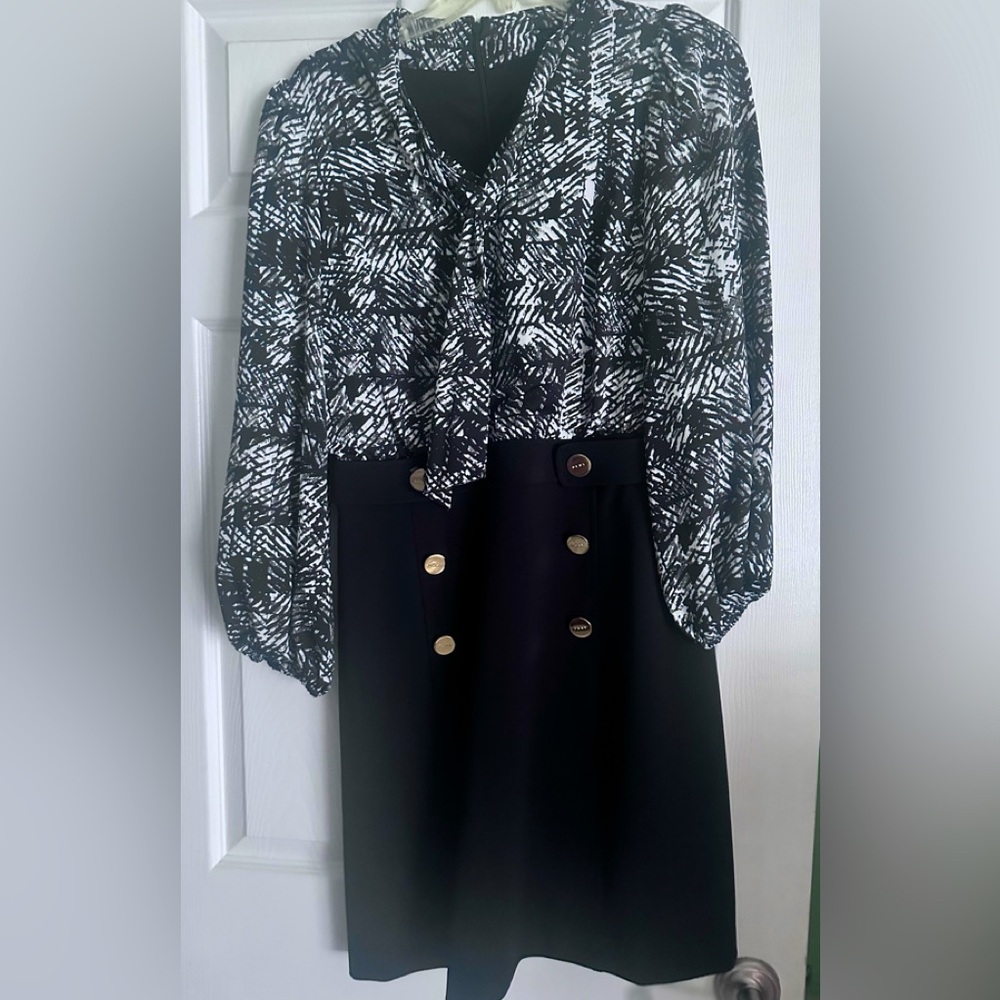 NWT DKNY black-and-white classic timeless dress